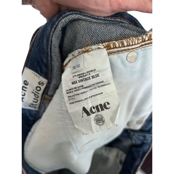 Acne Studios Max Vintage Blue Men’s size 30x32 Jeans Luxury Designer Americana - Picture 9 of 12
